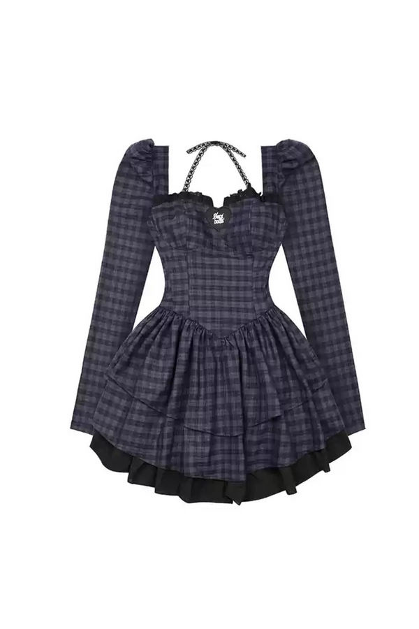 Night Princess Check Dress