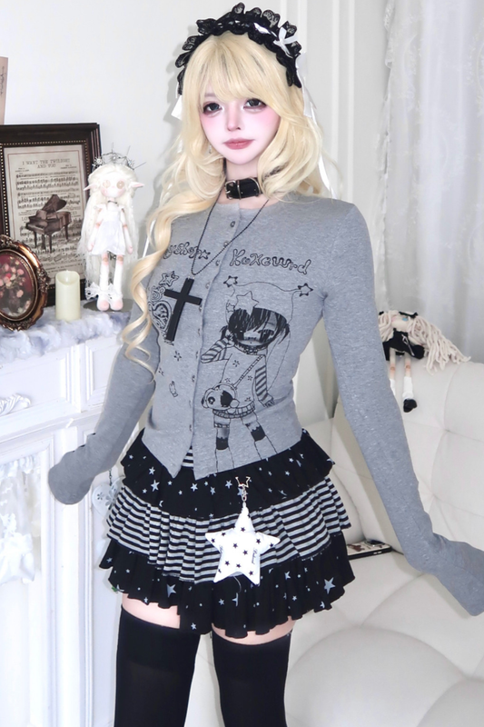 ゴシックガールスリムスリミングトップス