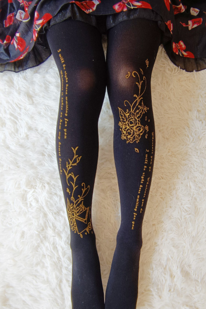 ローズポエムベルベットタイツ