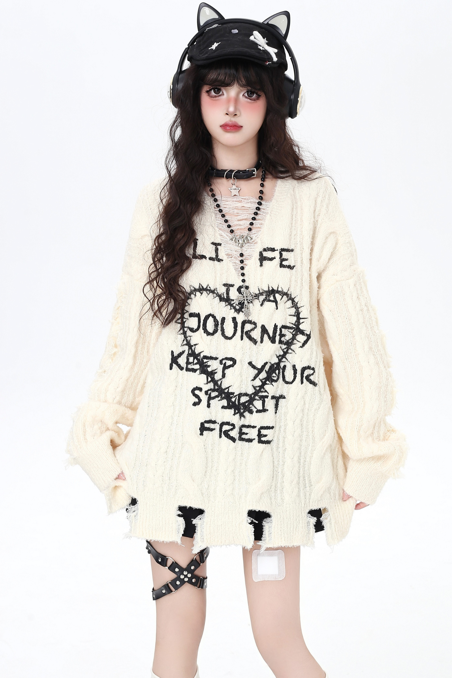 Dark Heart Loose Tops