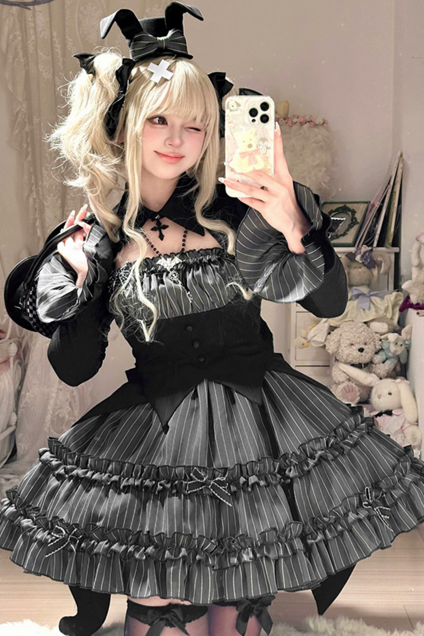 Rabbit Duke Gothic Lolita Dress + Bunny Ear Hat