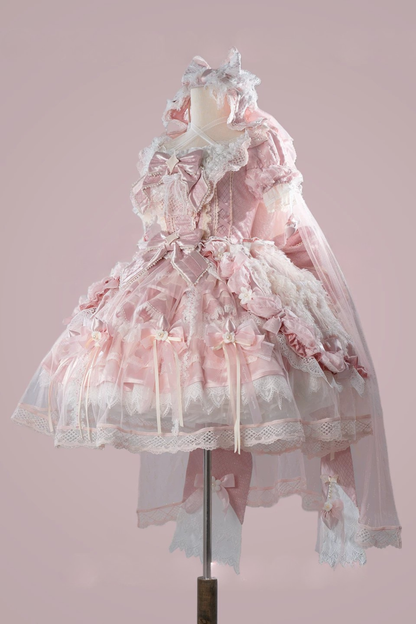 【2月26日予約締切】ラビングスノーピンクロリータロマンティックドレス＋フルセットA/B