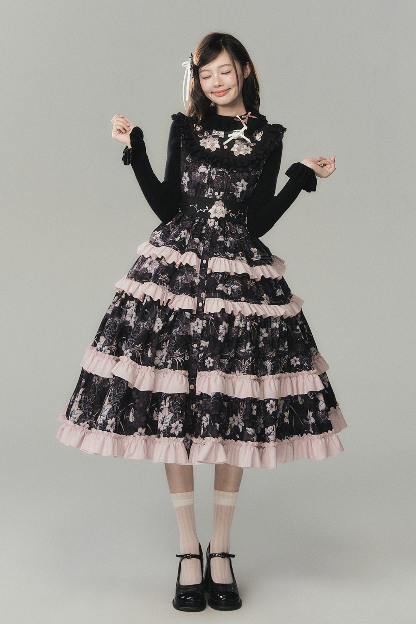 ラブリーロリータベストドレス+トップス+ベルト