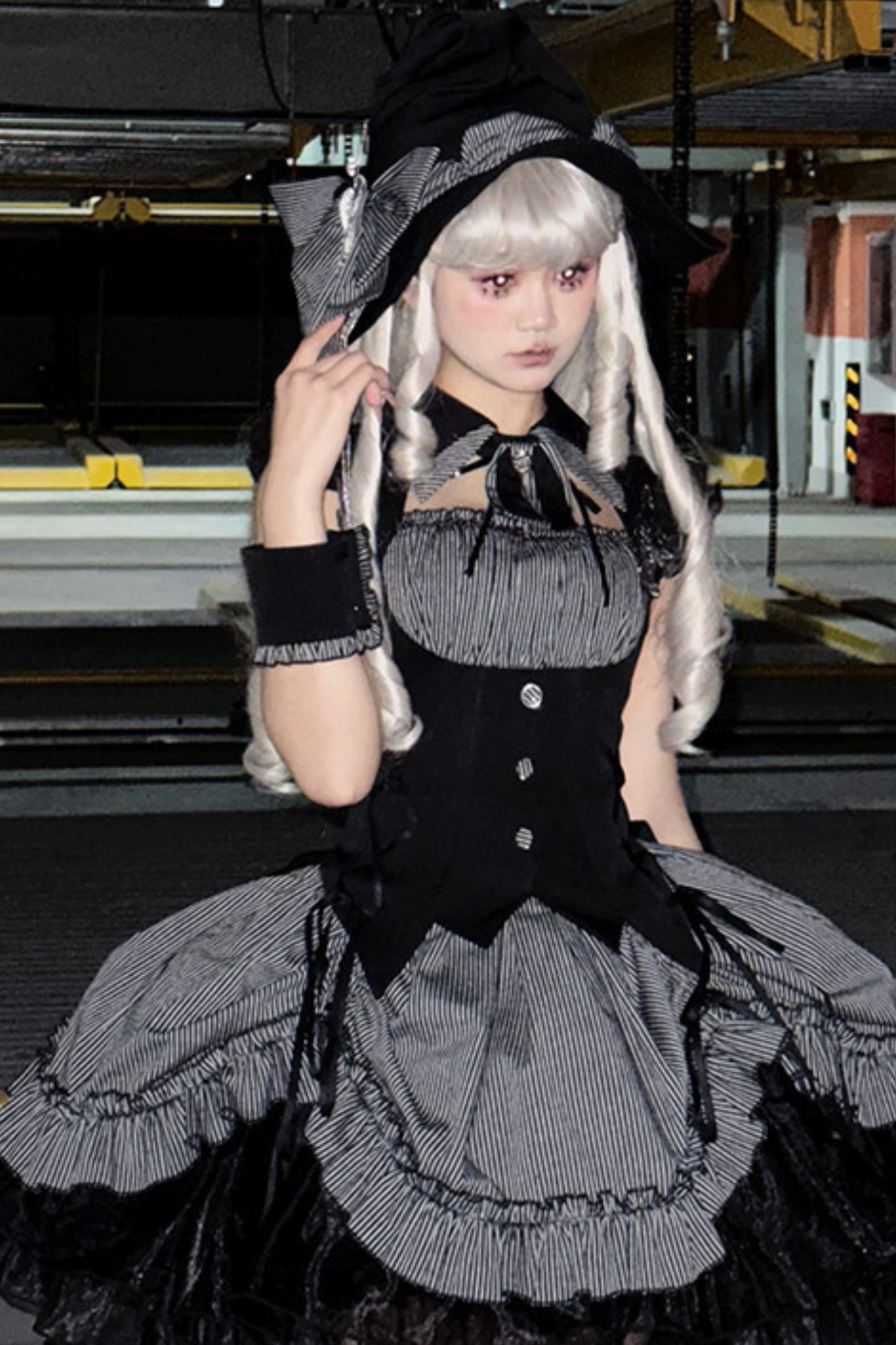 【4月8日予約締切】ゴシックリボンロリータハット+サイドグリップ