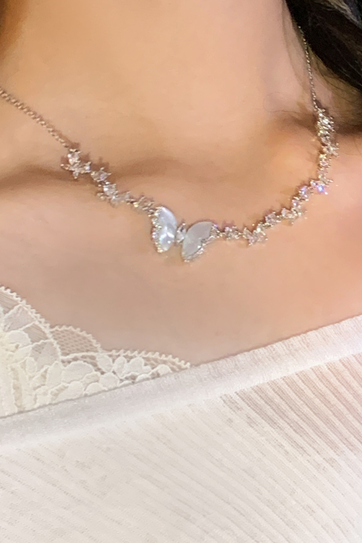 Moonlight Butterfly Short Necklace