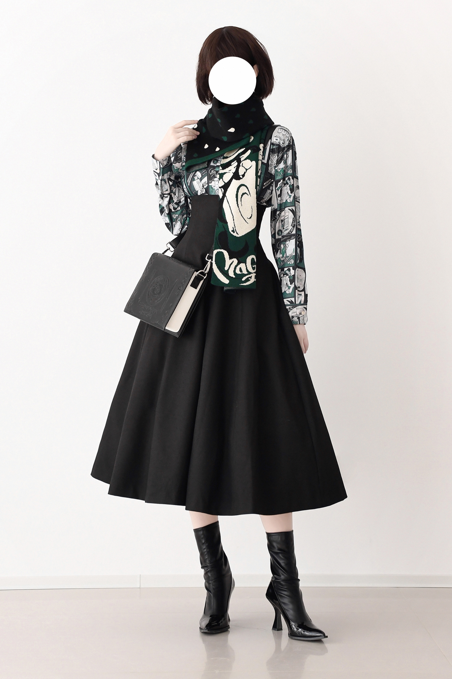 Umbrella Vintage Style Trailing Vest + Long Skirt + Short Skirt