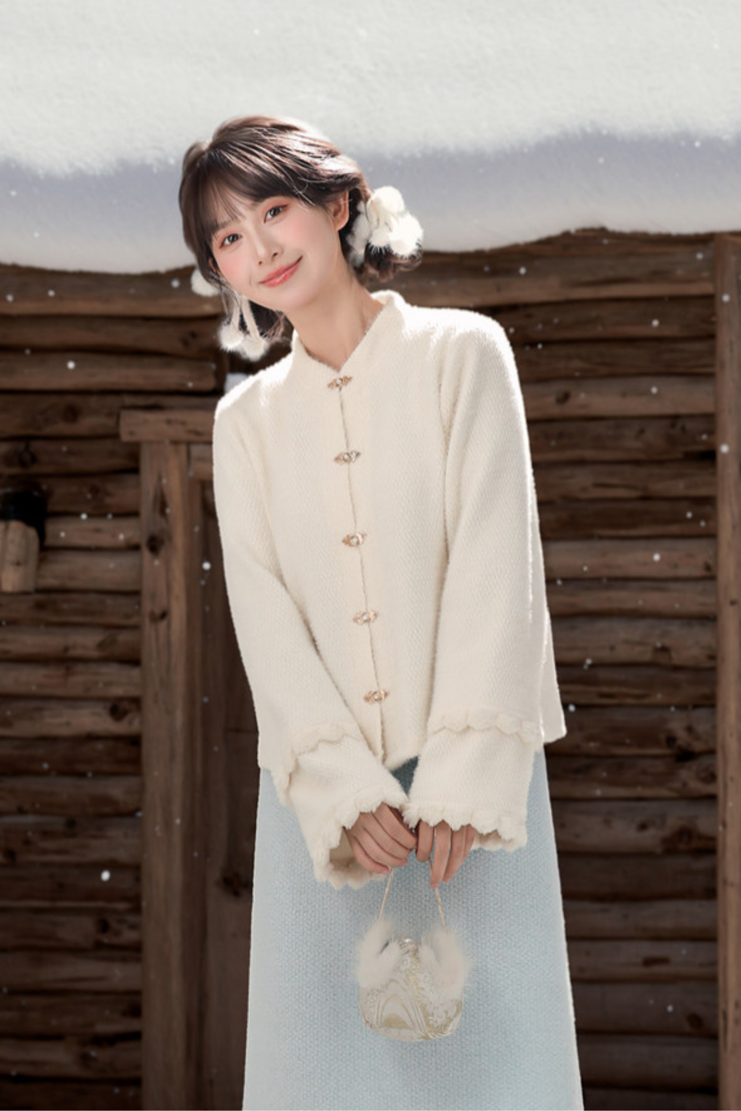 レトロチャイナシャツ+スカート+ベスト