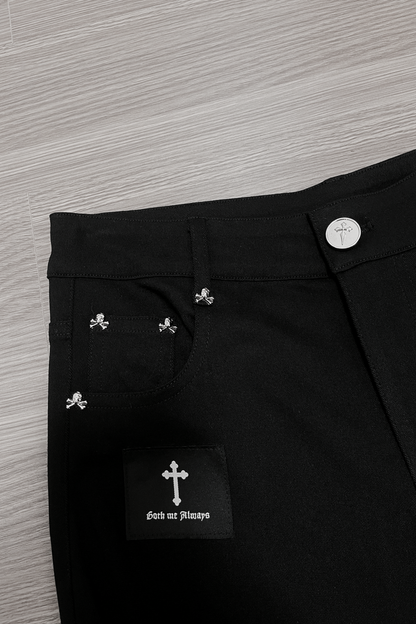 スカルスタッドスタックドパンツ