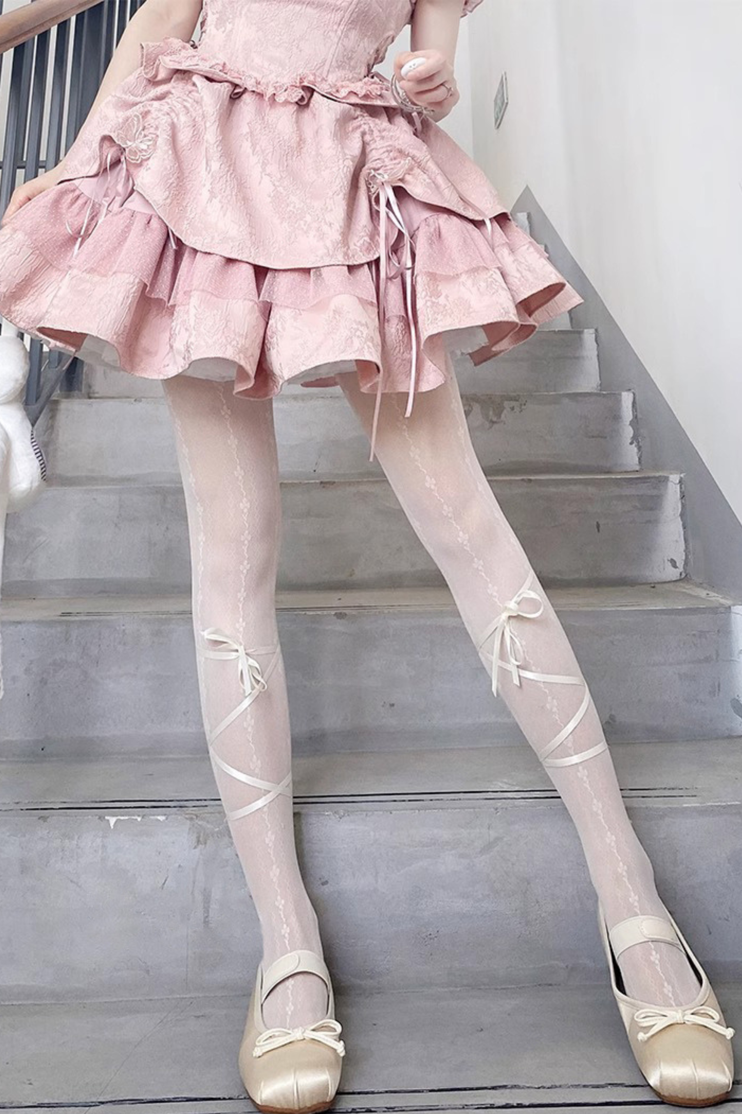 Ribbon Strap Pantyhose