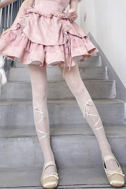 Ribbon Strap Pantyhose