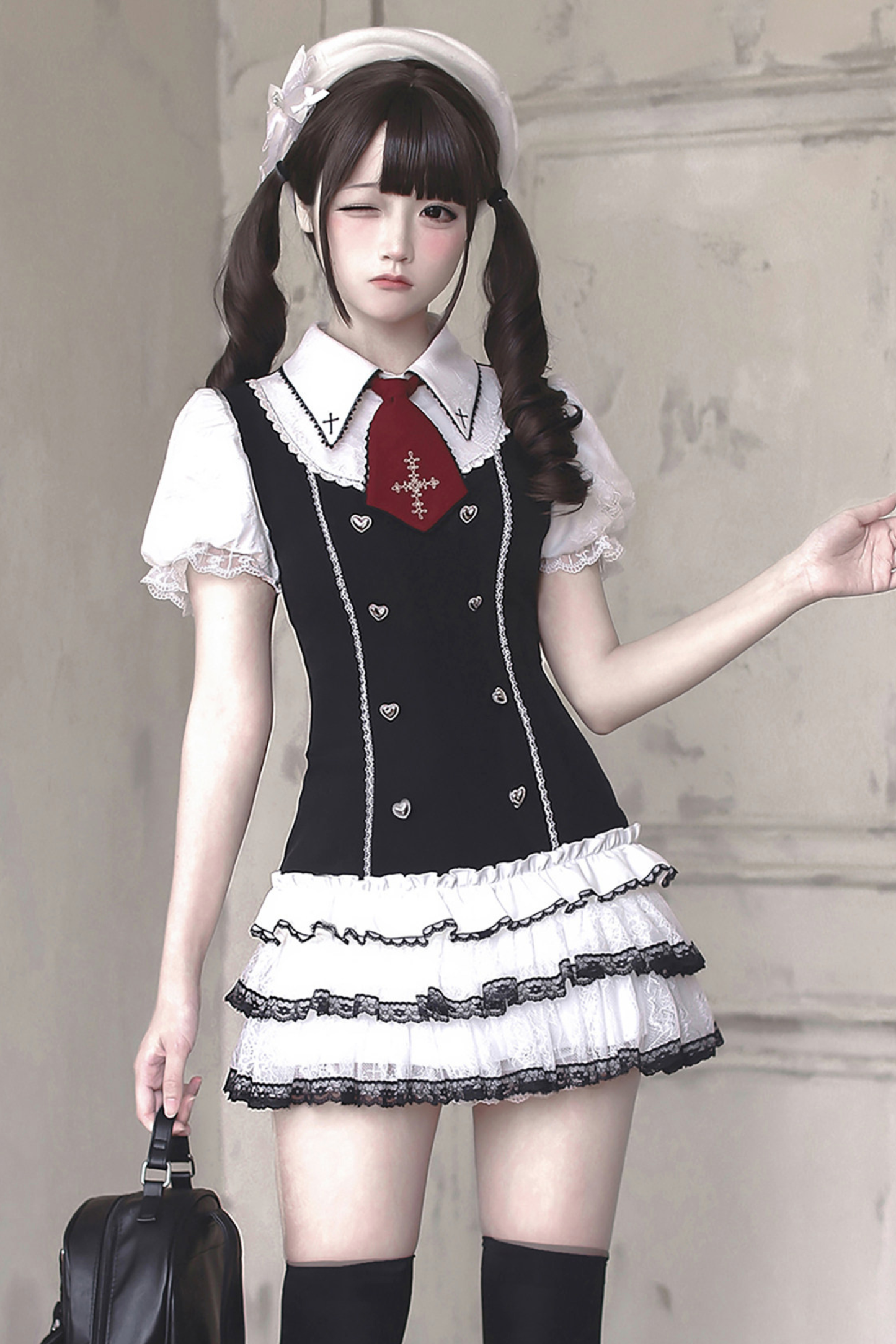 【3月15日予約締切】アカデミーナイトローウエストドレス+インナーパンツ+ネクタイ