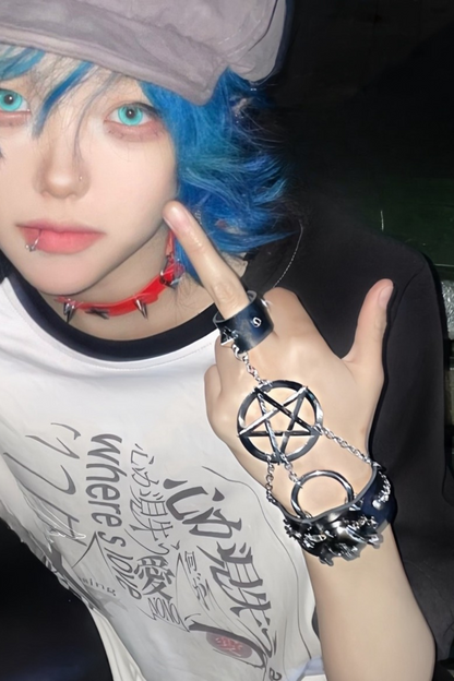 ダークメタルリベットブレスレット