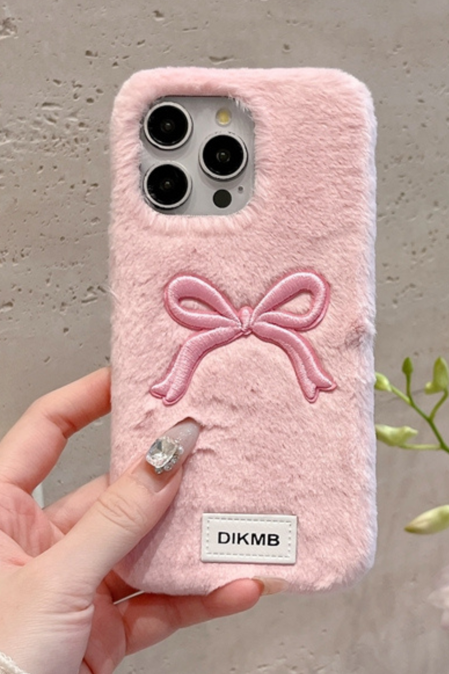 Sweet Ribbon Milky Fur iPhone Case