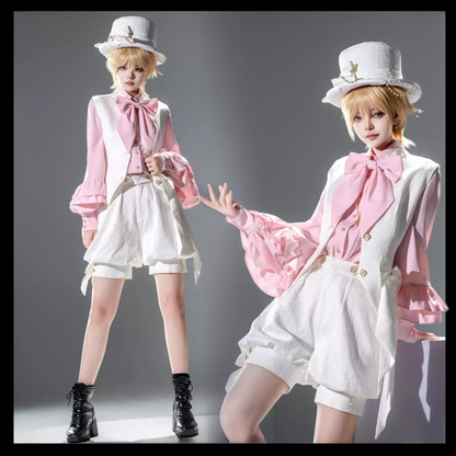 Retro Elegant Prince Shirt + Suspender Shorts