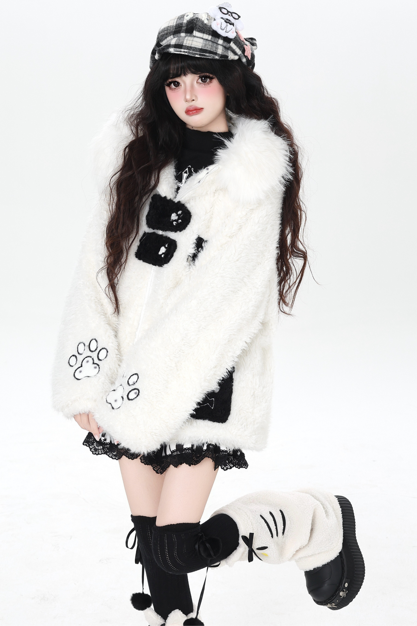Cat Ear Fleece Hooded Outerwear