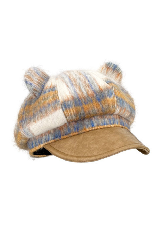 Bear Ear Plaid Beret