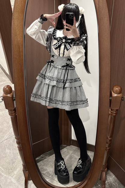 ドールシャツ+フリルサススカート