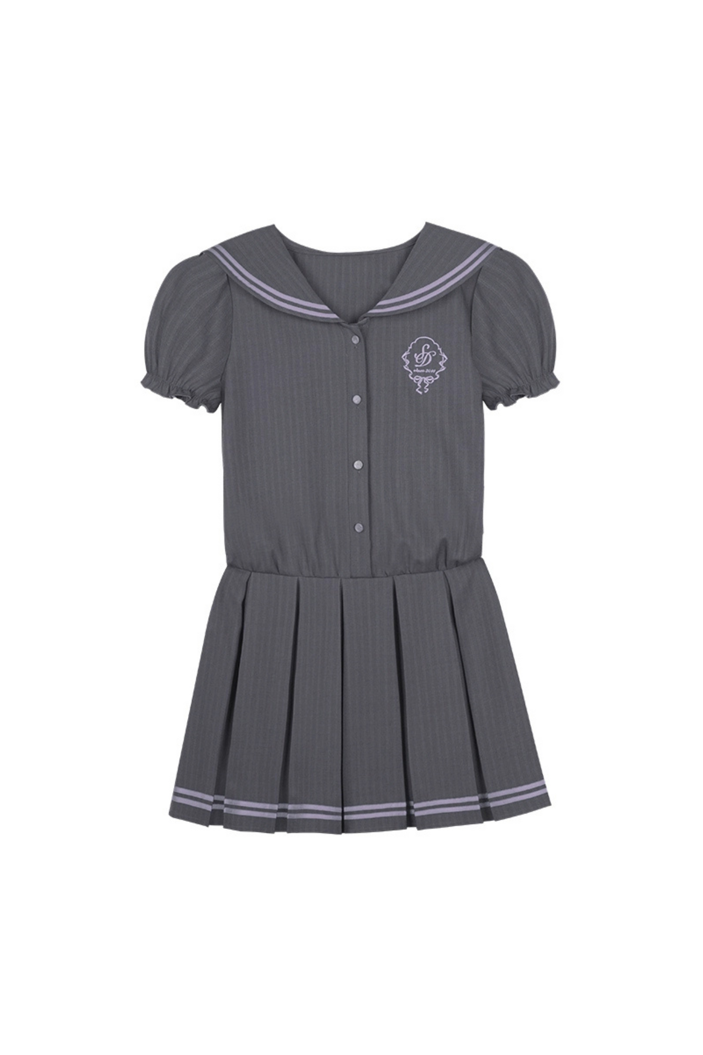 Matrosen-Süß-Plissee-Kleid