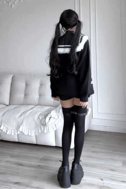 Sailor Fur Collar Anime Girl Loose Top