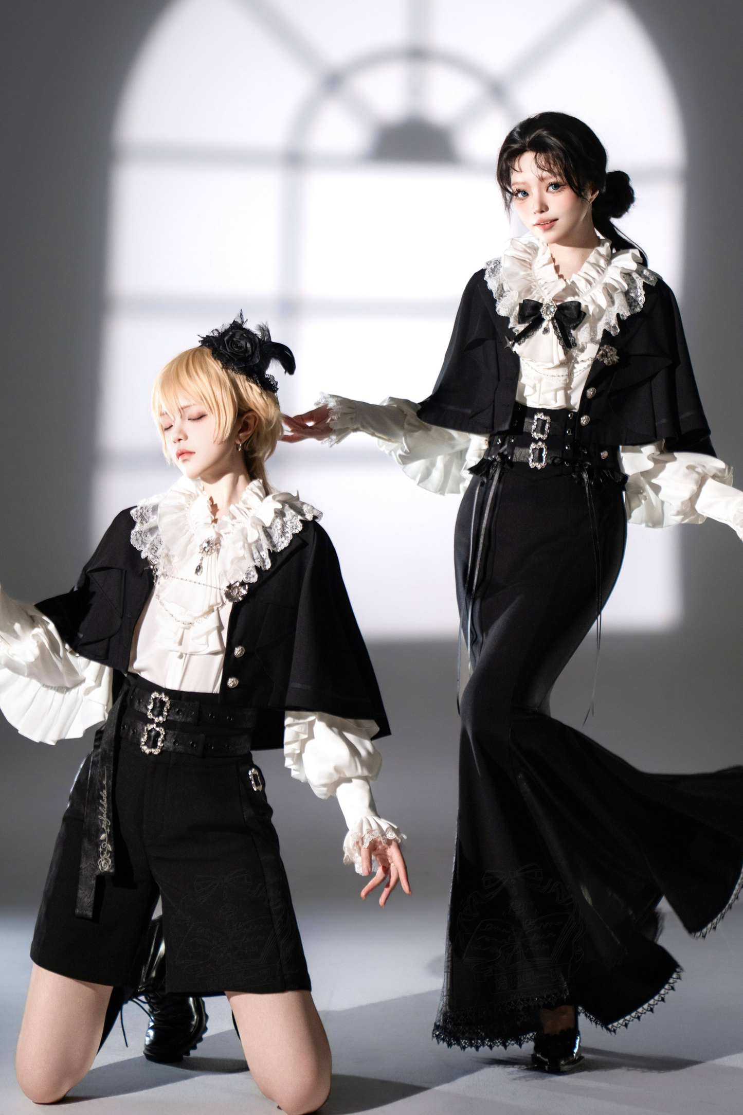 [2월 16일 예약마감] 클래식 로리타 셔츠 + 언밸런스 스커트 + 피쉬테일 스커트 + 반바지