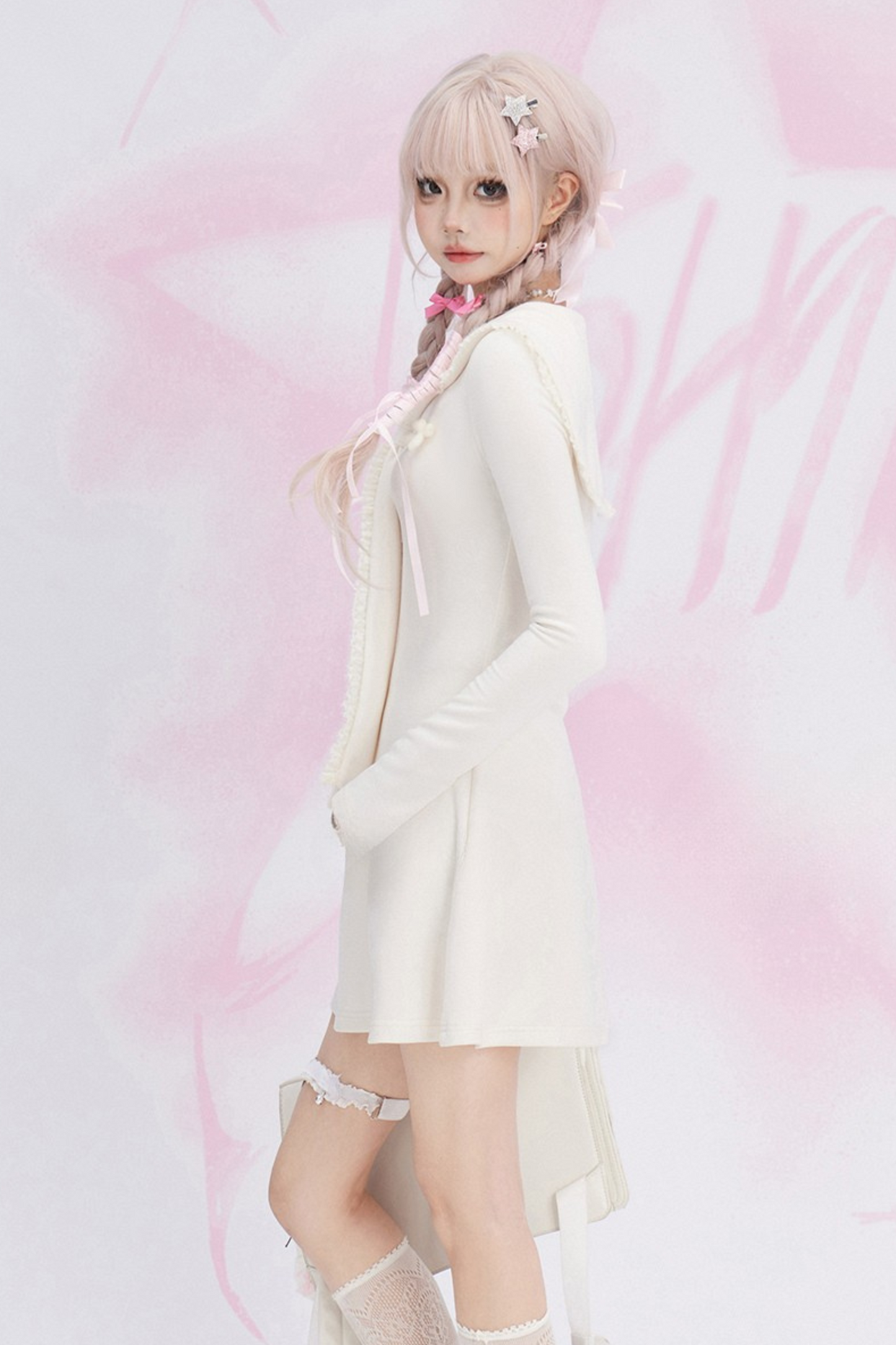 Sailor Collar Pure Knit Dress