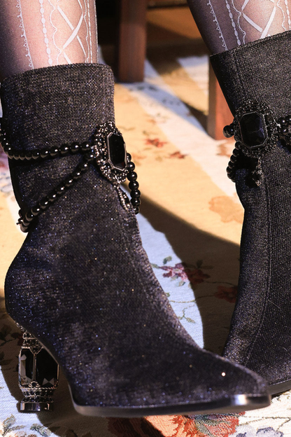 ジェムストーンボーロリータブーツ