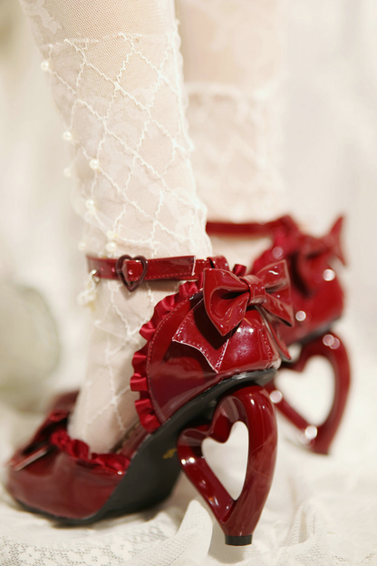 ハートラブロリータパールピーチヒール