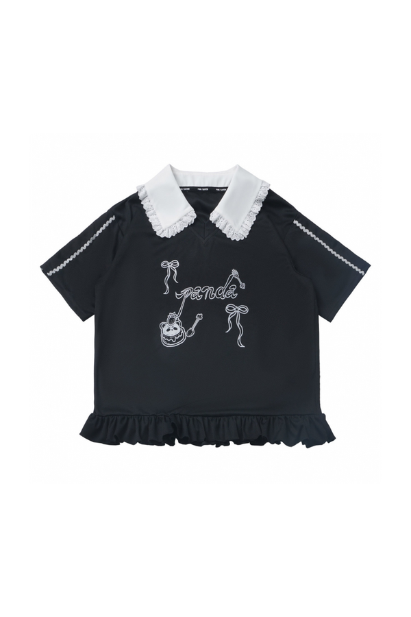 フリルロンT＋ドットフリルTシャツ＋パンダパンツ＋ドットスカート