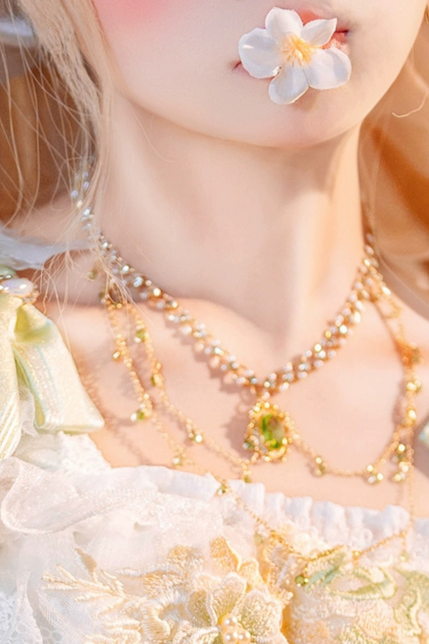 フォレストイリュージョンブライダルハット+ネックレス