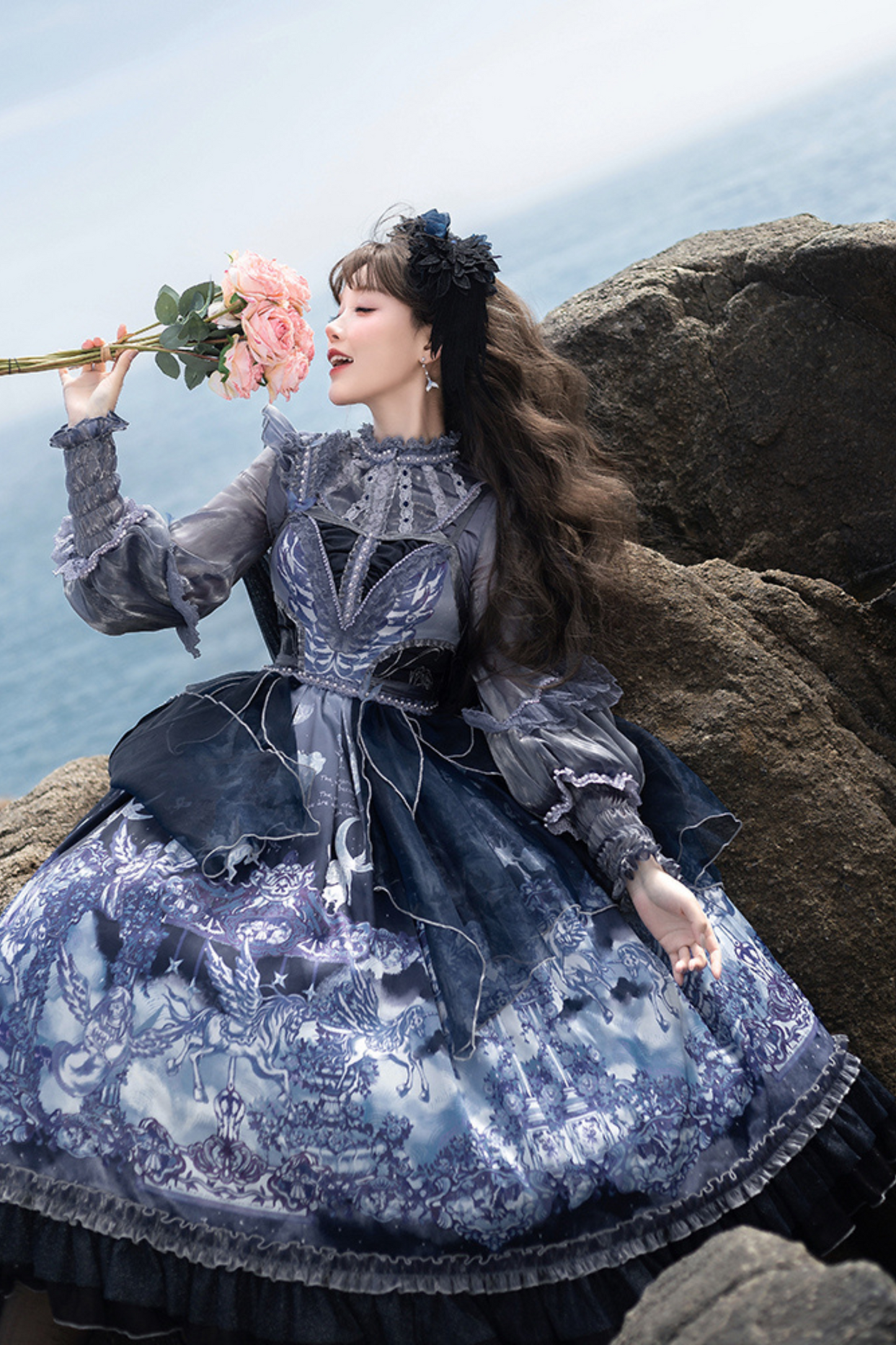 エンジェルガーデンブルーJSK+ルーズシャツ – Belchic