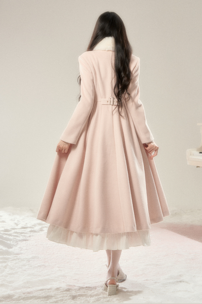 ビューティーウエストマークロングウールコート