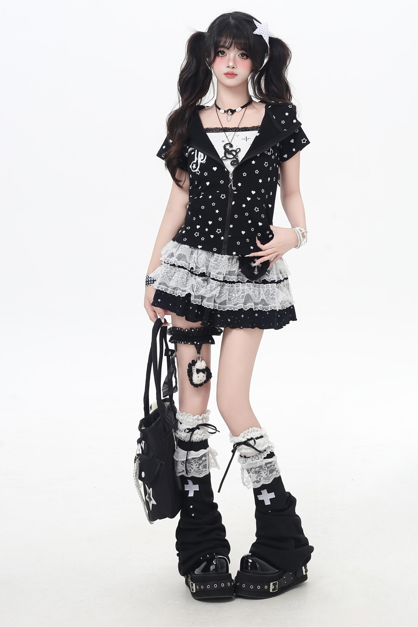 地雷レーススカート