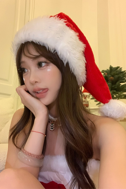 Sweet Cute Ribbon Santa Hat