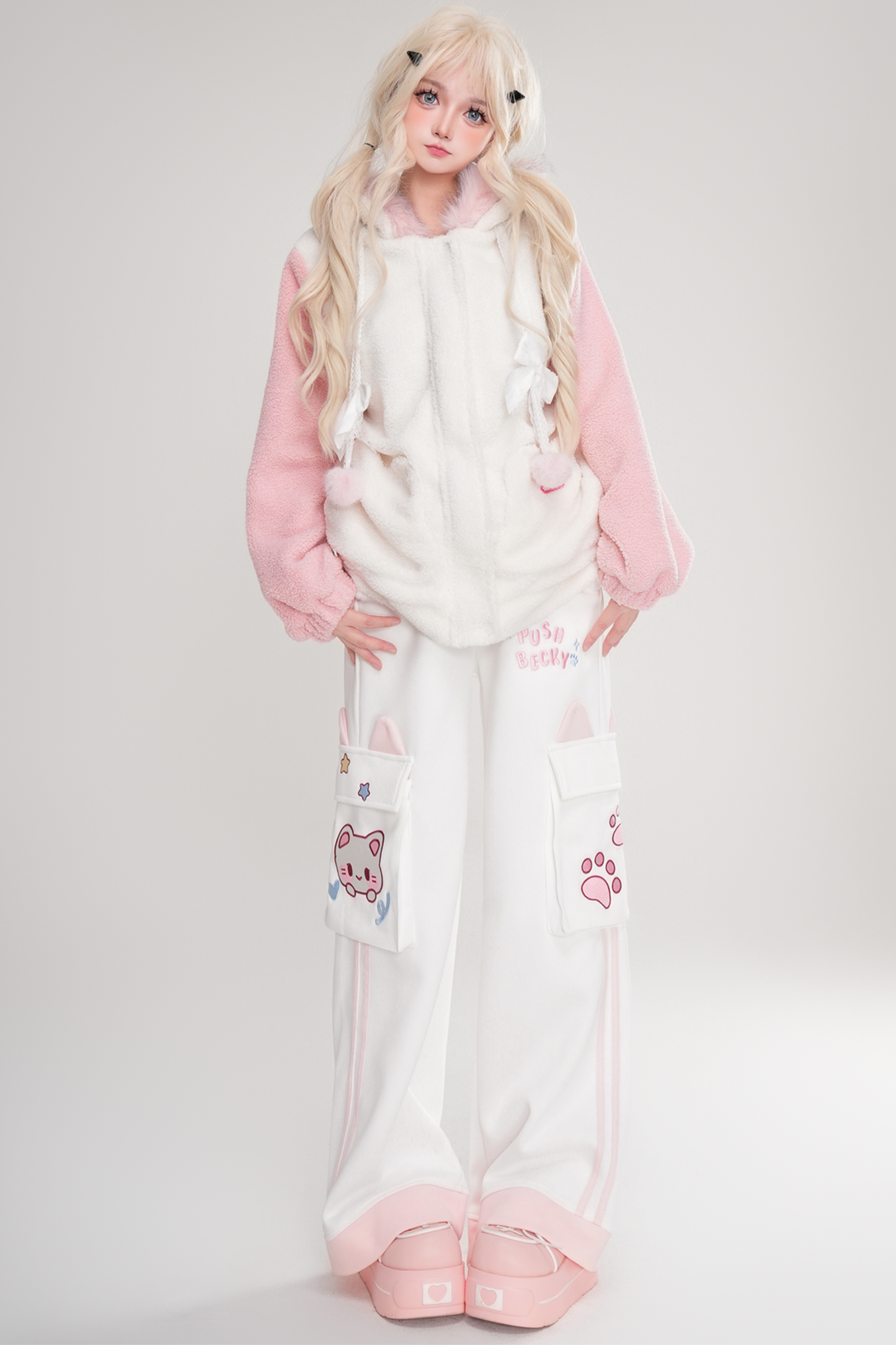 キュートキャットイヤースポーツスウェットパンツ