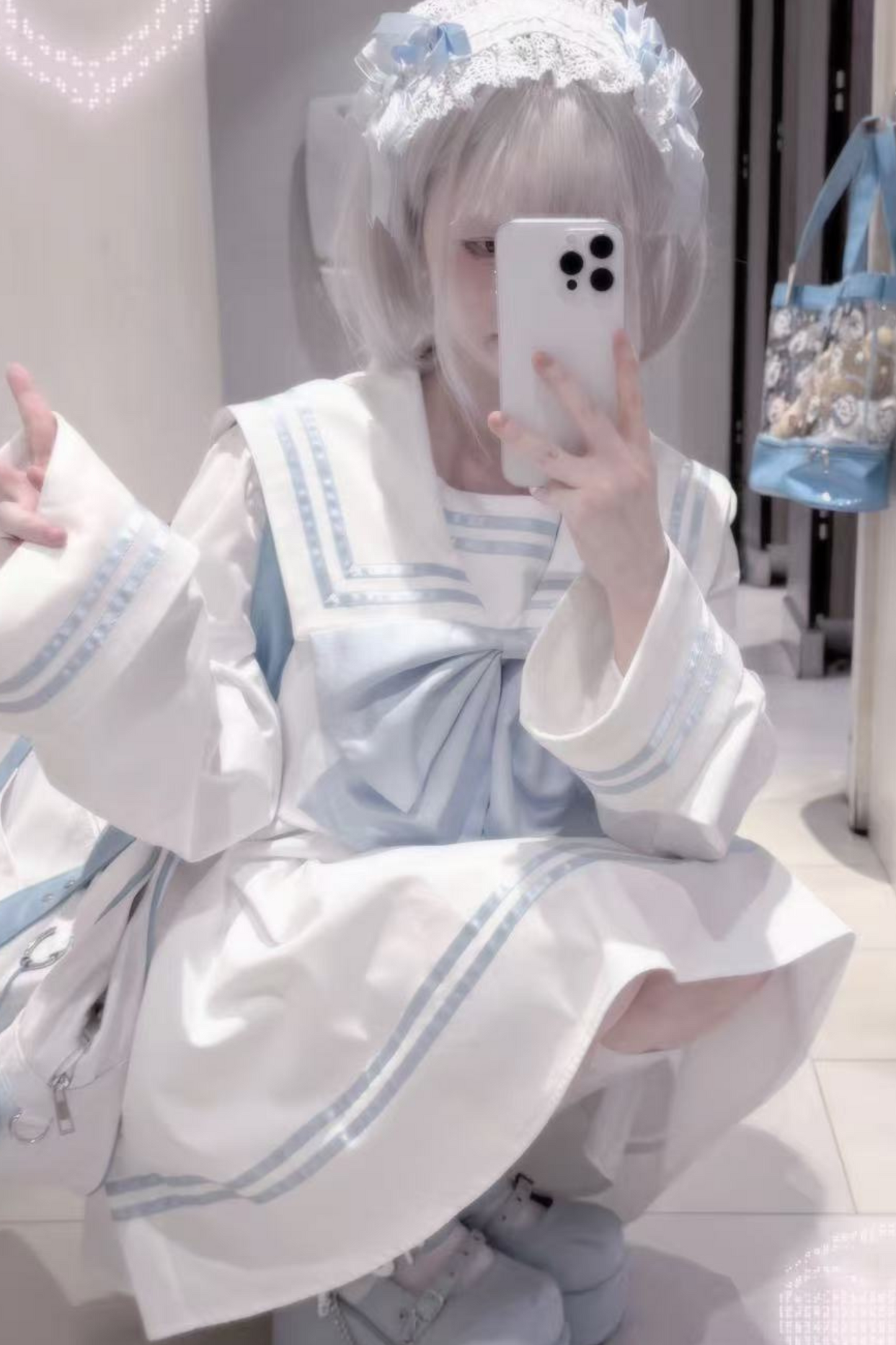 セーラー サブカルチャーワンピース+ビックリボン