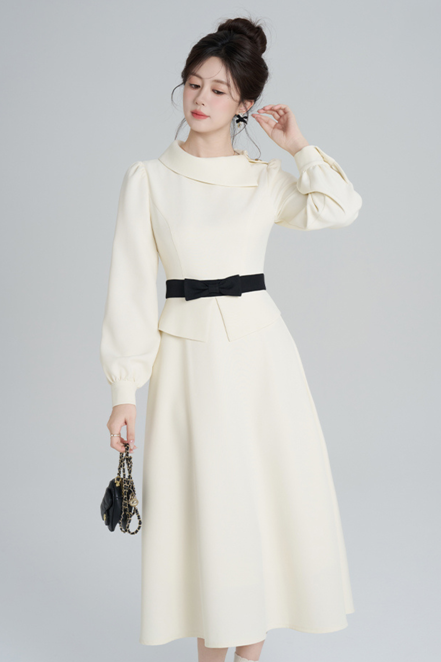 エレガントアプリコットウインタードレス