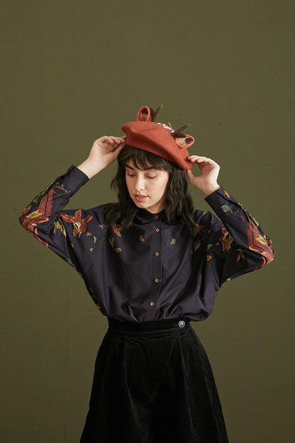 Elegant Fawn Print Shirt