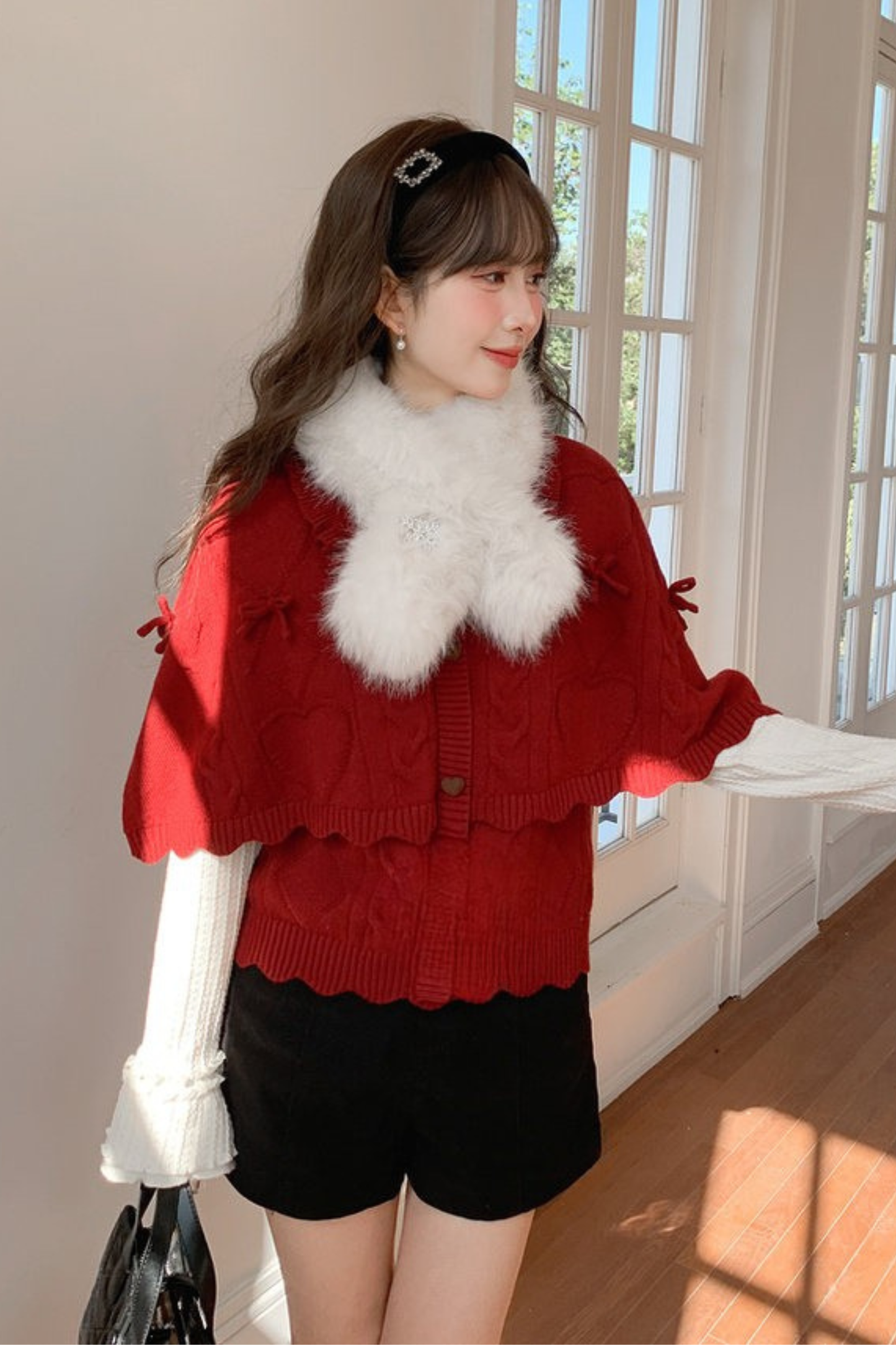 ガーリールーズラペルセーター