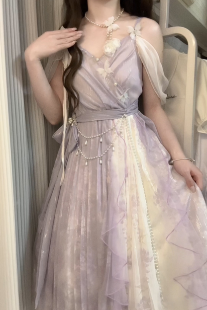 [Reservations] Sweet is Elegant Girly Dress + Shawl + Necklace