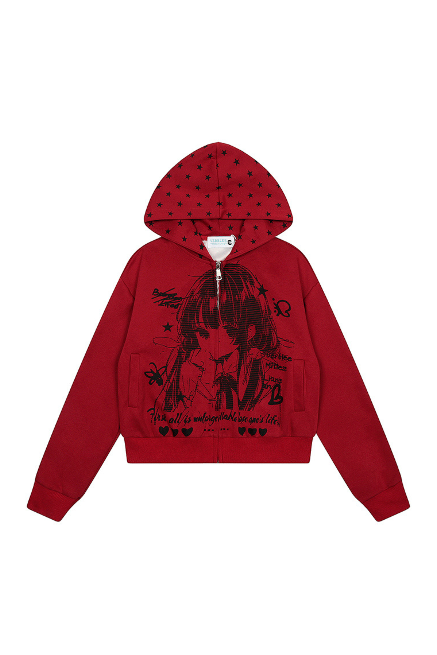 アニメデザインフードショートパーカー