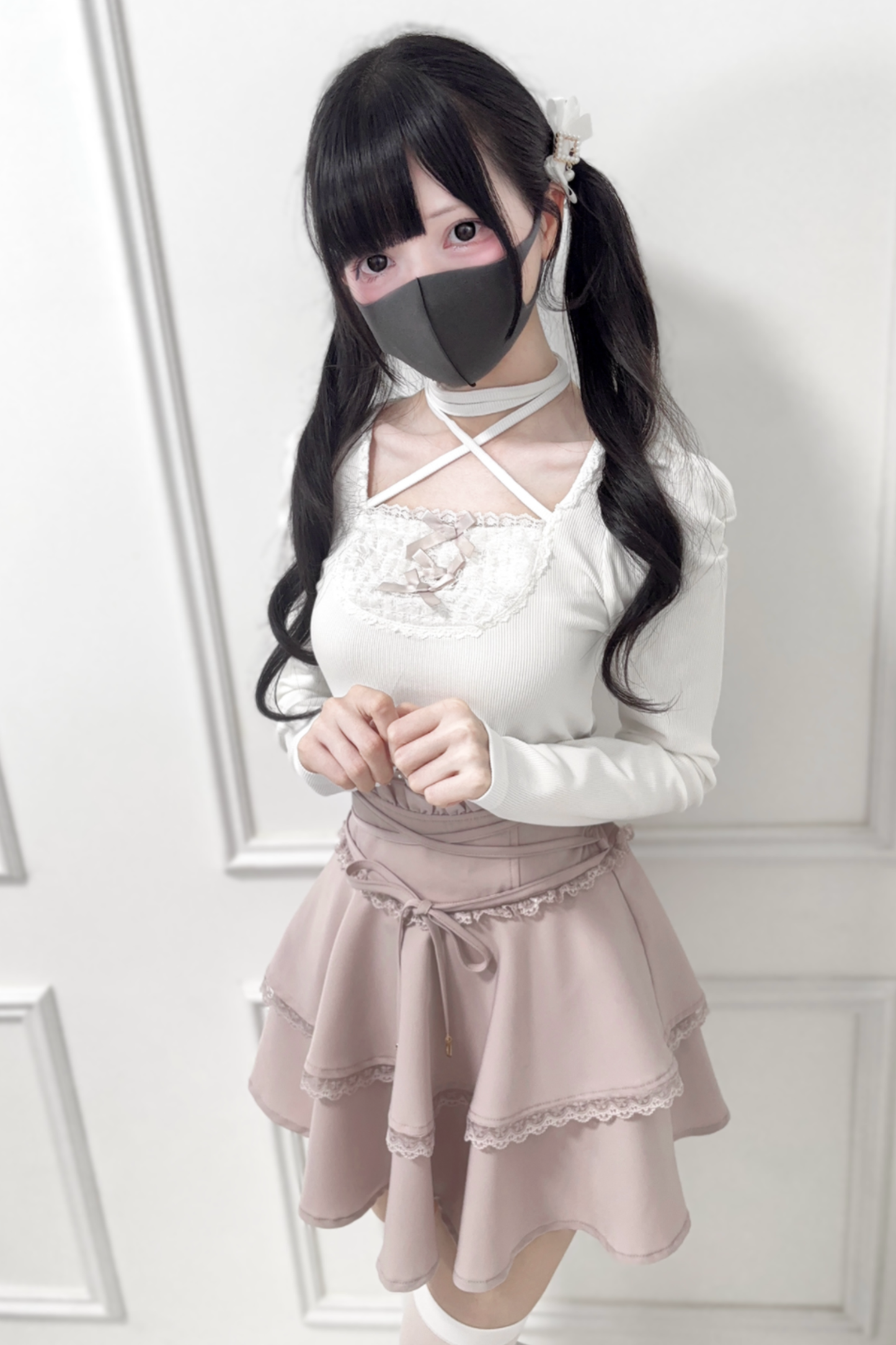 Ribbon Strap Knit Top