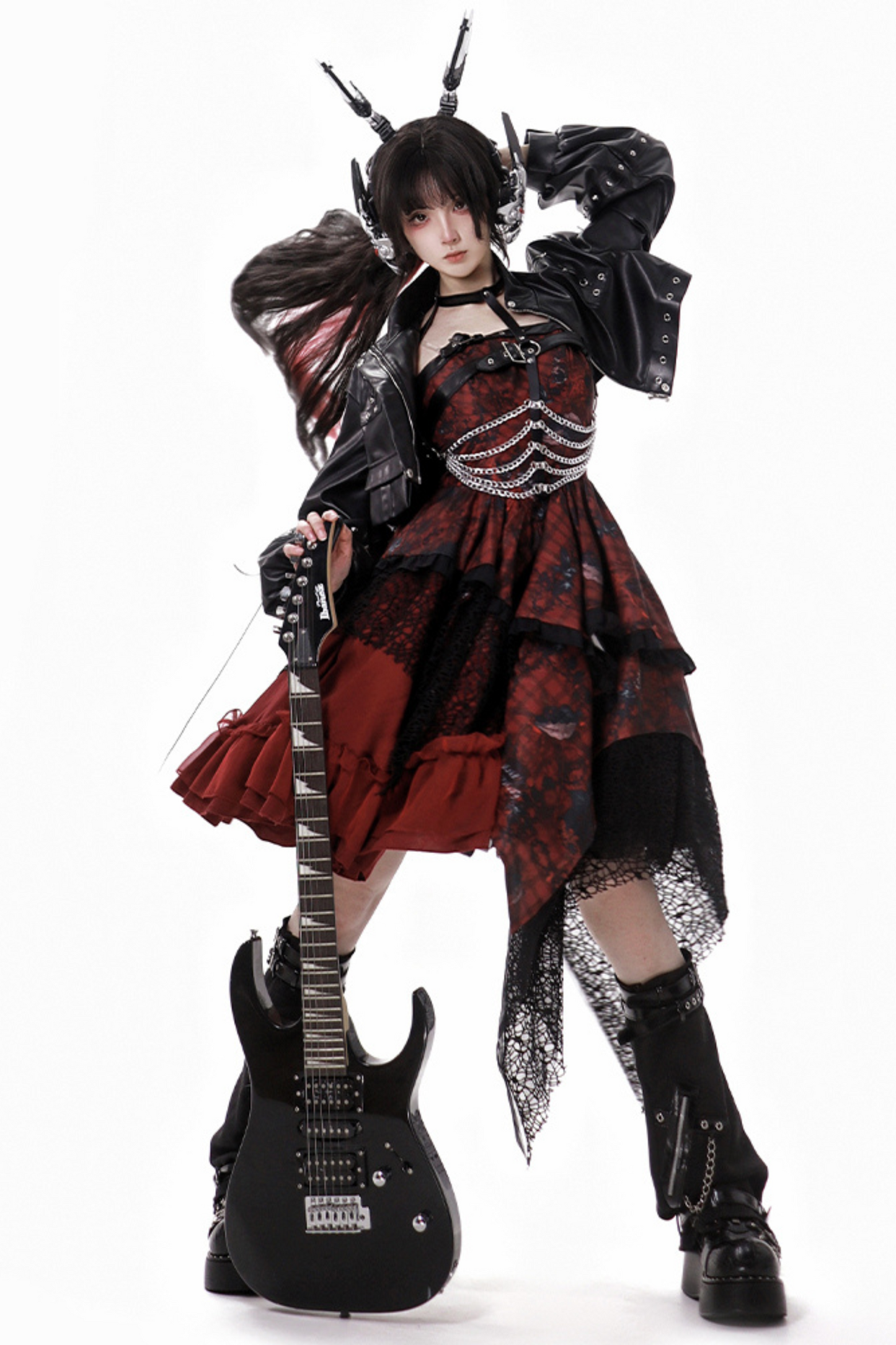 サブカルチャーダークゴシックハンサムセットアップ