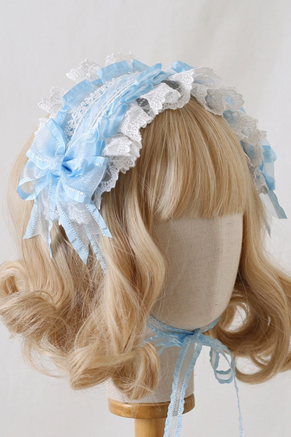 フラワーフリルロリータヘッドバンド