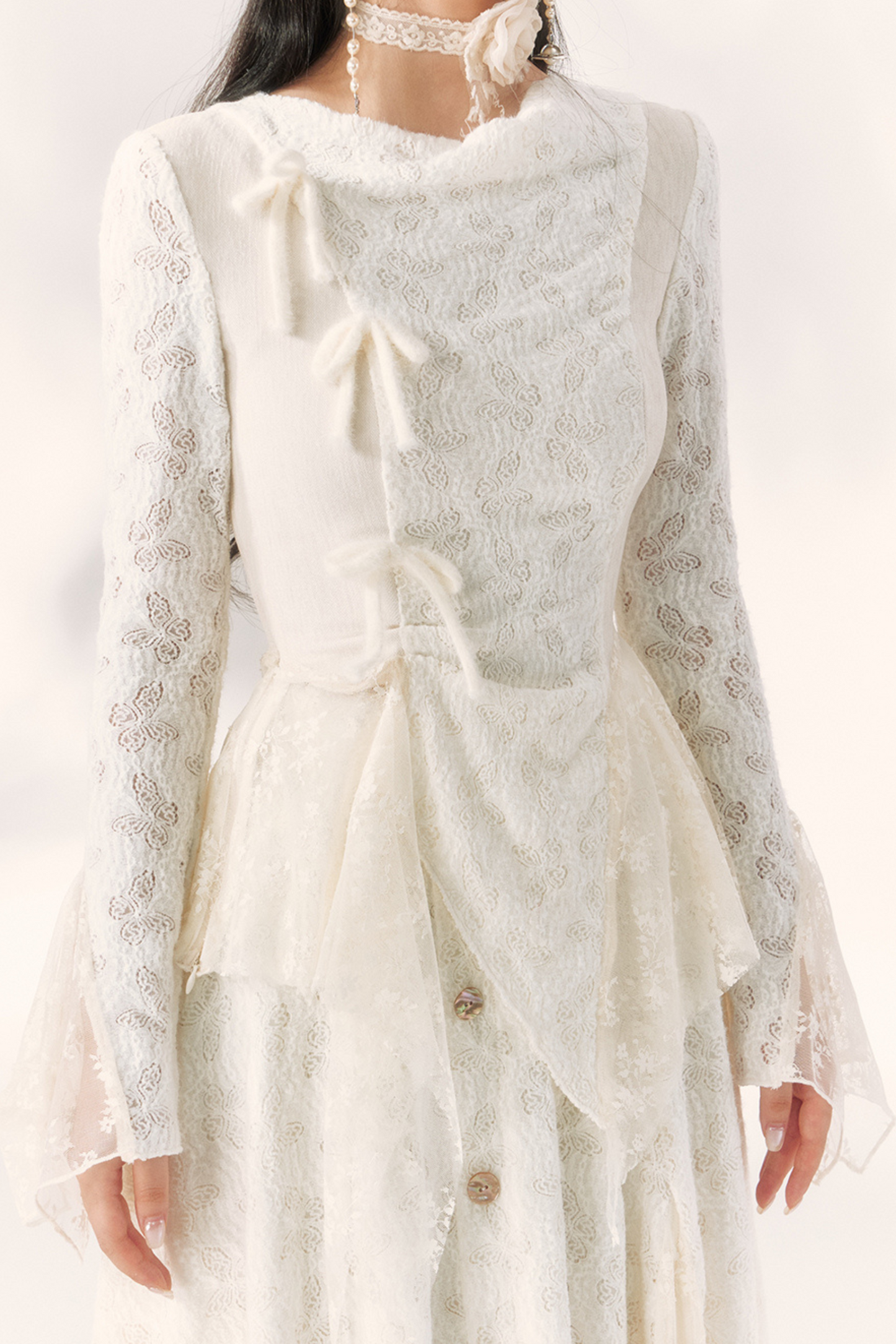 Ribbon Lace Design Top + Fairy Skirt