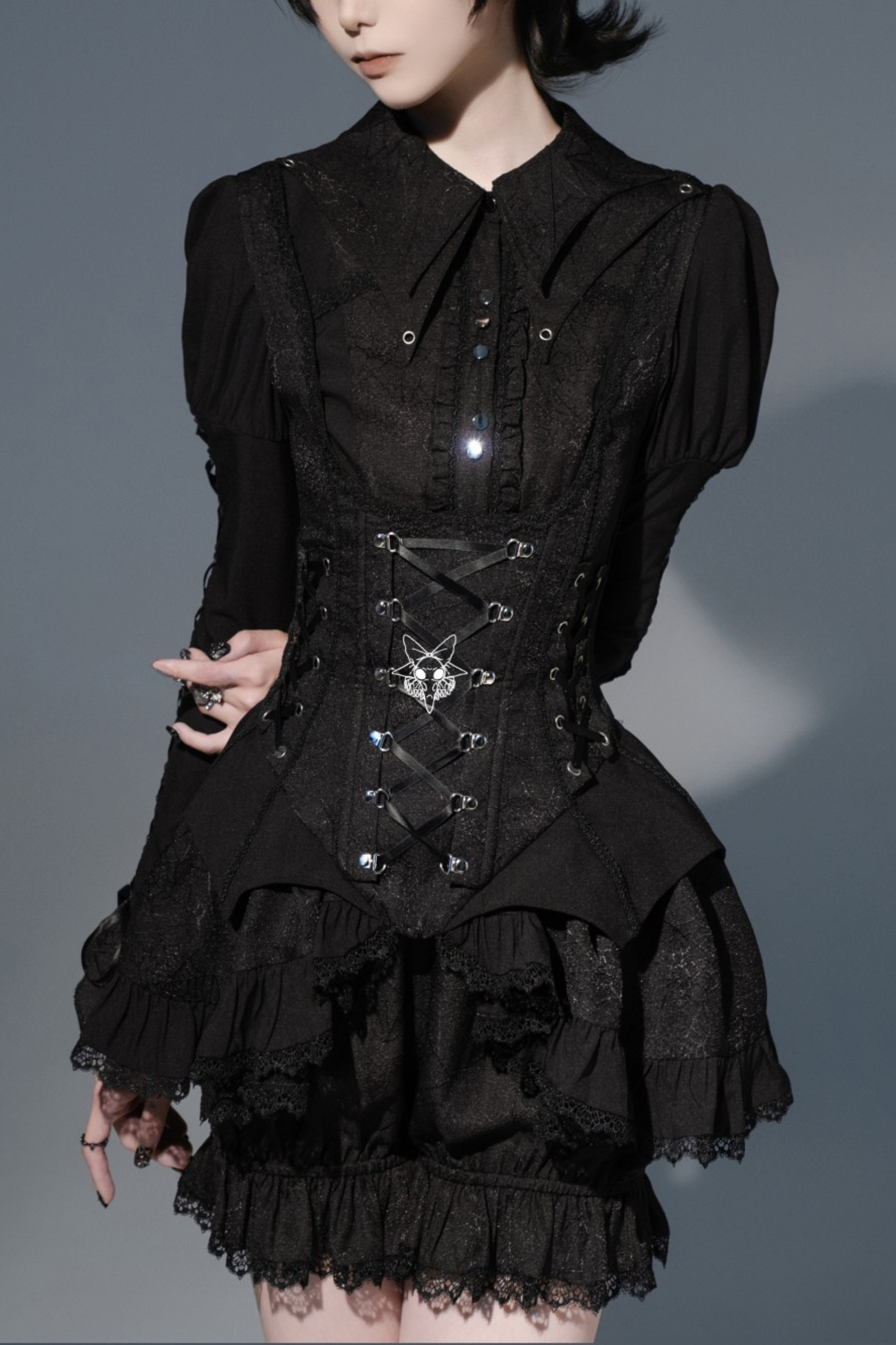 【12月20日予約締切】Camillaスパイダーウェブバットゴシックダークドレスベスト