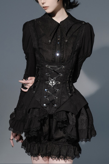 【12月20日予約締切】Camillaスパイダーウェブバットゴシックダークドレスベスト