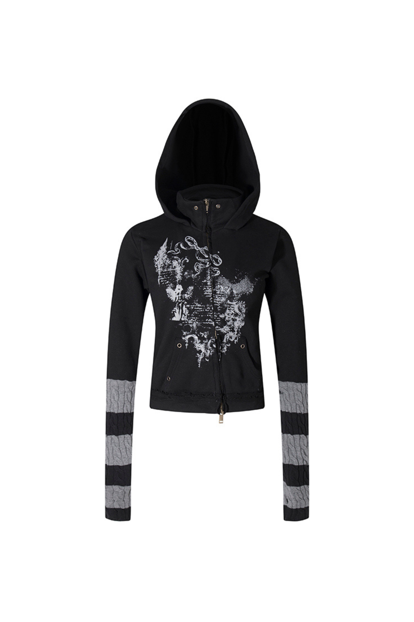 Y2K Fleece-Lined Hooded Jacket