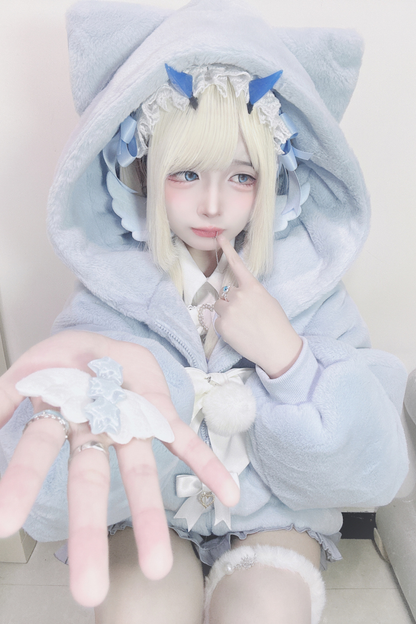 猫耳ぬいぐるみフードジャケット