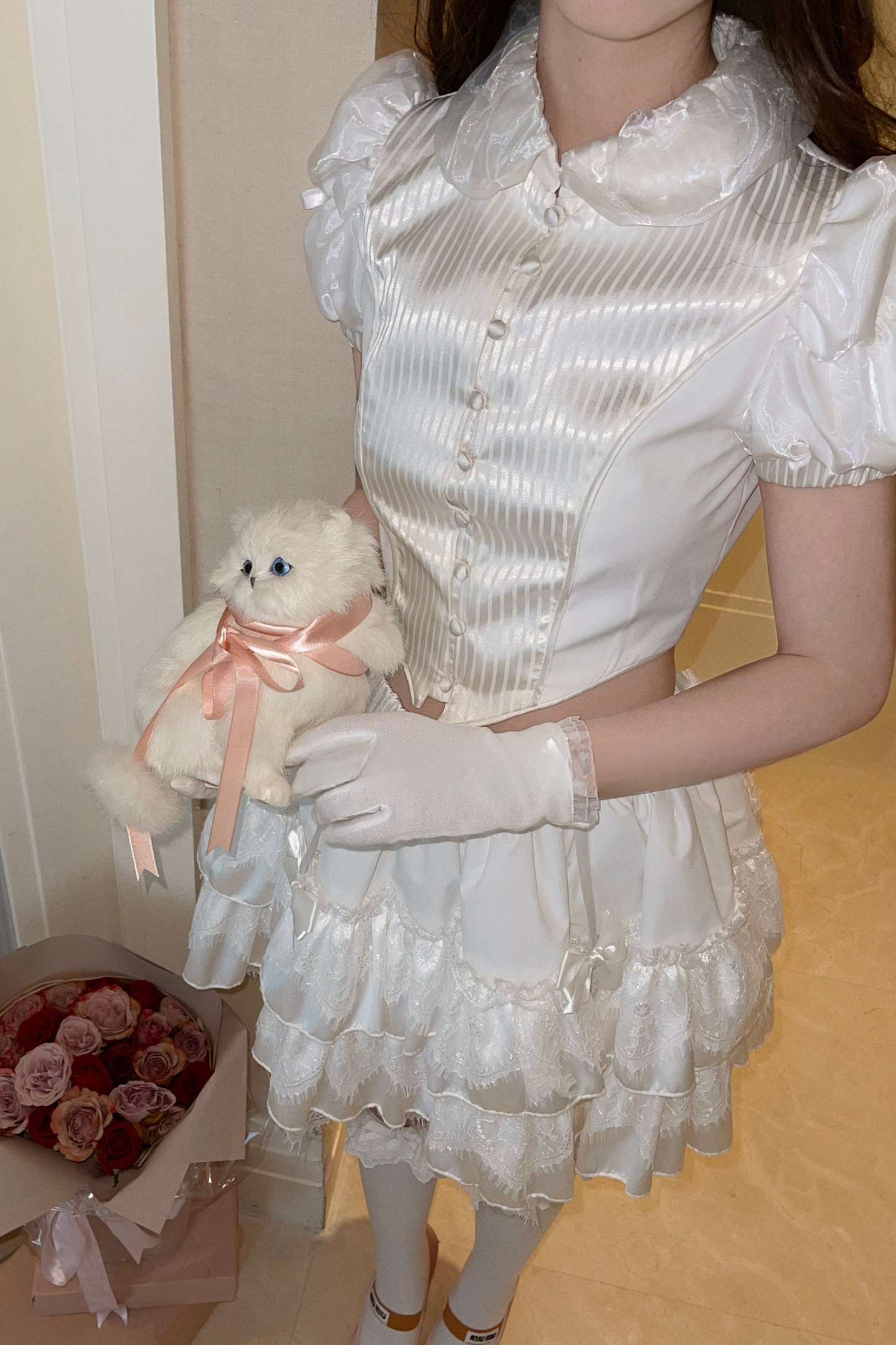 Spider Web French Blouse