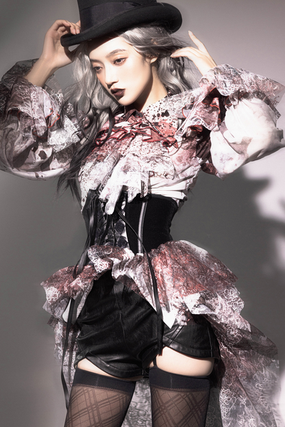 Horror Amusement Park Lace Waist Corset